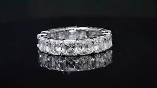 Asscher Cut Diamond Shared Prong Eternity Band