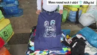 #mans #round #neck #tshirt 👕80 kg bel #taiwan #folded #premium #collection #panipat #export #surplus
