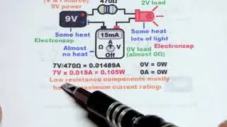 Wattage and power calculations for resistive components learning electronics lesson 0004