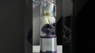 Blender Blackberry Banana Smoothie #recipe #shorts #satisfying #blender #smoothie #banana #berry