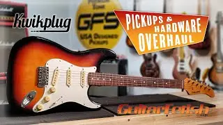 GFS Affordable Grey Bottom Single Coil Pickups & Hardware Upgrade Demo - GuitarFetish