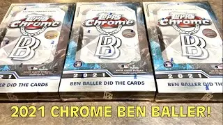 NEW RELEASE!  2021 BEN BALLER TOPPS CHROME BASEBALL CARDS!
