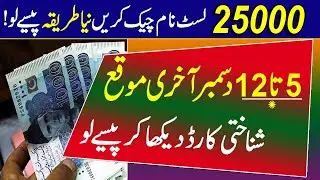 Ehsaas program list 25000 | Ehsaas center 25000 registration