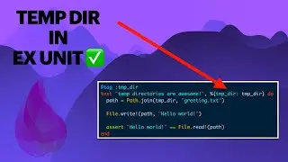 Easy, concurrent temp directories with ExUnit #elixirlang #exunit #testing