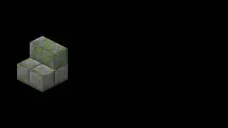 Mossy Stone Brick Stair - Minecraft