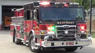 Westmont IL Fire Dept Engine 182 & Medic 182 Responding
