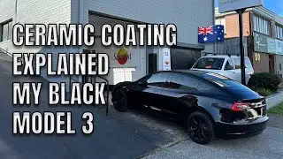 2023 Black Tesla Model 3 Ceramic Coating Explained and Application