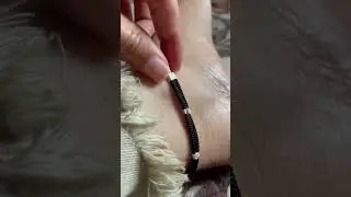 Black thread 🧵 silver Nazariya #silver #nazam #payal