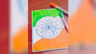 Republic day or Independence day mandala art| card making|simple and easy Mandala Art|