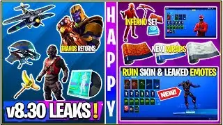 *NEW* ALL v8.30 Leaks,Cosmetics, Wraps, Emotes! RUIN/Inferno Pack, THANOS/PLANES Return, OG Reflex!