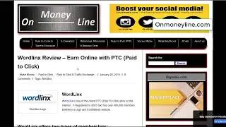 Wordlinx Review - Earn Online with PTC - Onmoneyline