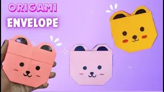 Оригами бумажный конверт | как сделать бумажный конверт? | оригами бумажный медведь своими руками