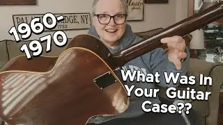 Vintage Items Found In An Old Guitar Case! ** Look At an Epiphone FT-130 Caballero