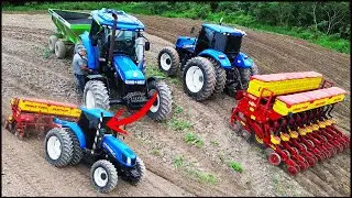 INICIADO O REPLANTIO DO SOJA! FIZEMOS UM ESCAPAMENTO DIRETO NO NEW HOLLAND T6 110! RONCO FICOU SHOW