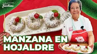 🍎✨ Coronas de manzana en pasta de hojaldre | Receta fácil, crujiente y perfecta para Navidad🎄