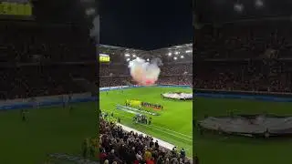 Europa League 22/23 SC Freiburg vs Nantes Walk in Pyro