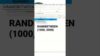 How to Create random numbers in Excel using Randbetween Function