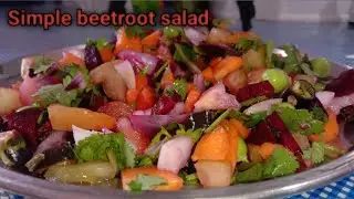 এটা টেষ্টি চালাডৰ ৰেছিপি 🥗/Healthy beetroot salad/Salad recipe Assamese/Healthy salad recipe