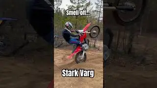 Is the STARK VARG the best bike? Not even full throttle 😎 #starkvarg #stark #wheelie #twostroke