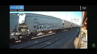 TrainVideo Of A SCREEN View With A UP ??? WB Train 🚂 On The Carroll Iowa USA Area By Gabriel