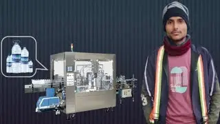 पानी की BOTTLES पर LABEL चिपकाने वाली मशीन 💧||