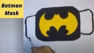 How To Draw Batman Logo | Batman Logo Mask Drawing | Coronavirus COVID 19 Drawing