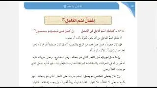 المحاضرة الثالثة: ( إعمال اسم الفاعل ).