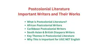 Postcolonial Literature: Important Writers and Their Works