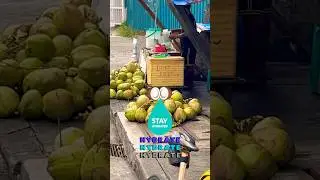 Hydrate with FRESH COCONUT WATER #cycling #bike #bikelover #viral #youtubeshorts #video #hydrate