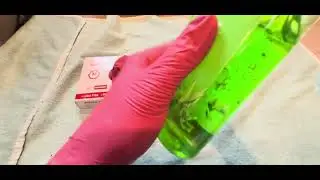 Red gloves + aloe smooth asmr sounds #relax #asmr #latex 