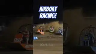Гонки на аэролодках по грунтовой трассе! #смешно #гонки #лодка