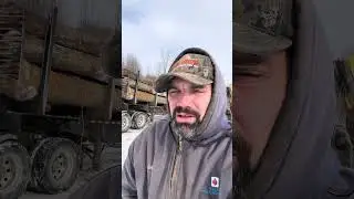 Hauling logs in the cold.. #cold #winter #logging #blessed #outdoors #semi #fun #freezing #snow