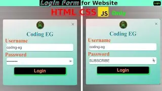 How to Make Animated Login Form in HTML CSS | With Show Hide Password Button Javascript JS | Website