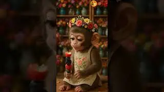 🍓🌷 Bubu the funky Monkey Enjoys Fruit & Flowers | Sweetest Moment Ever 🐒