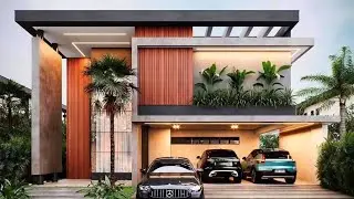 3D Perspective Views of Modern Villas | Modern Elevation | #HomeDesign #LuxuryVillas #3DDesign #Home