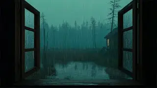 Night Rain Beyond the Window - Soft Thunder for Deep Sleep & Meditation