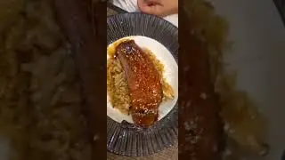 JAPANESE EEL WITH FRIED RICE #asmr #food #satisfying #eel #youtubeshorts #shorts