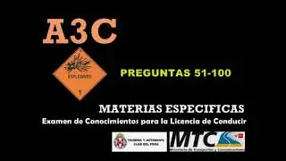 Preguntas 2026 AIIIC (2/4) Examen de Conocimientos Licencia de Conducir A3C TOURING MTC PERU (Audio)