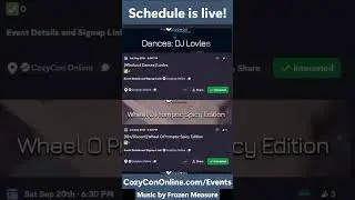 Events Schedule is Live! | CozyCon Online 2025 | #Twitch #VRChat #Discord