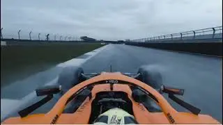 Onboard lap with Lando Norris around Silverstone - 2021 car filming day