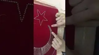 Filografi Sanatı Yeni Başlayanlar için Ay Yıldız Türk Bayrağı Çalışması Alt Örgü