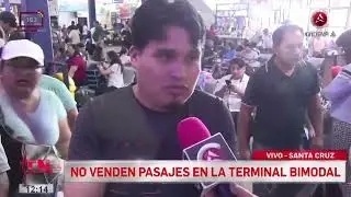 SANTA CRUZ: NO SE VENDE PASAJES EN LA TERMINAL BIMODAL