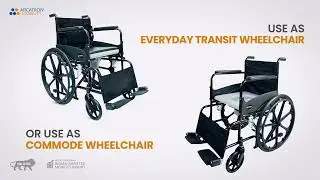 Arcatron FSC101 2-in-1 Wheelchair - Made in India, Easy Folding, Steel Chassis, Mag Wheels