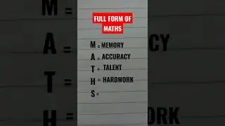 FULL FORM OF MATHS😍 #maths #MATHSFUN #shorts #viral#viralshorts #shortvideo #youtubeshorts #maths