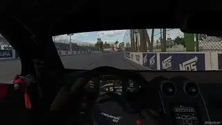 iRacing Long Beach Street Circuit McLaren 570s GT4 (Dry) Track Guide (Hotlap + Telemetry)