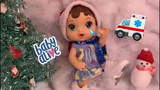 Baby alive Zoe gets hurt at Ice skating 😥
