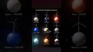 Speed Of a Windmill spin On each Planet??😱😱 #shorts #space #science