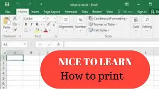 How to print file in Excel