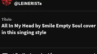 All In My Head by Smile Empty Soul cover in this singing style  