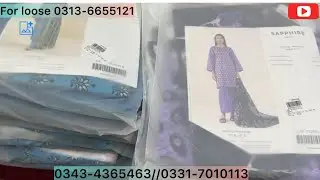 Sapphire 💯%Orignal outlet Stock New Arrivals Lawn Unstich collection 